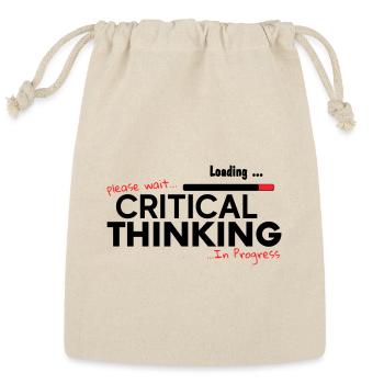 Critical Thinking in Progress 1 - Reusable Gift Bag - Natural - Front