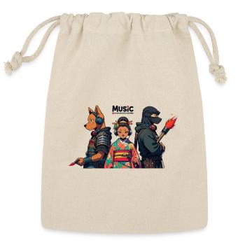 ArteBushidoFurryDJVibe – Urban Samurai Beats-4 - Reusable Gift Bag - Natural - Front