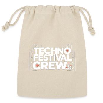 Techno Festival Crew – Techo Party Outfit - Reusable Gift Bag - Natural - Front