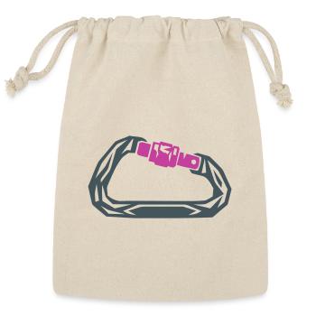 Carabiner Climbing Alpine Gear - Reusable Gift Bag - Natural - Front