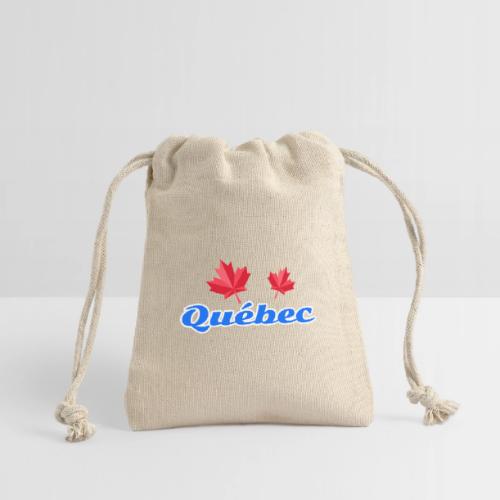 Québec with two red maple leaves - Reusable Gift Bag