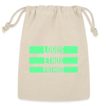 Logos Ethos Pathos Rhetoric Philosophy Persuasion  - Reusable Gift Bag - Natural - Front