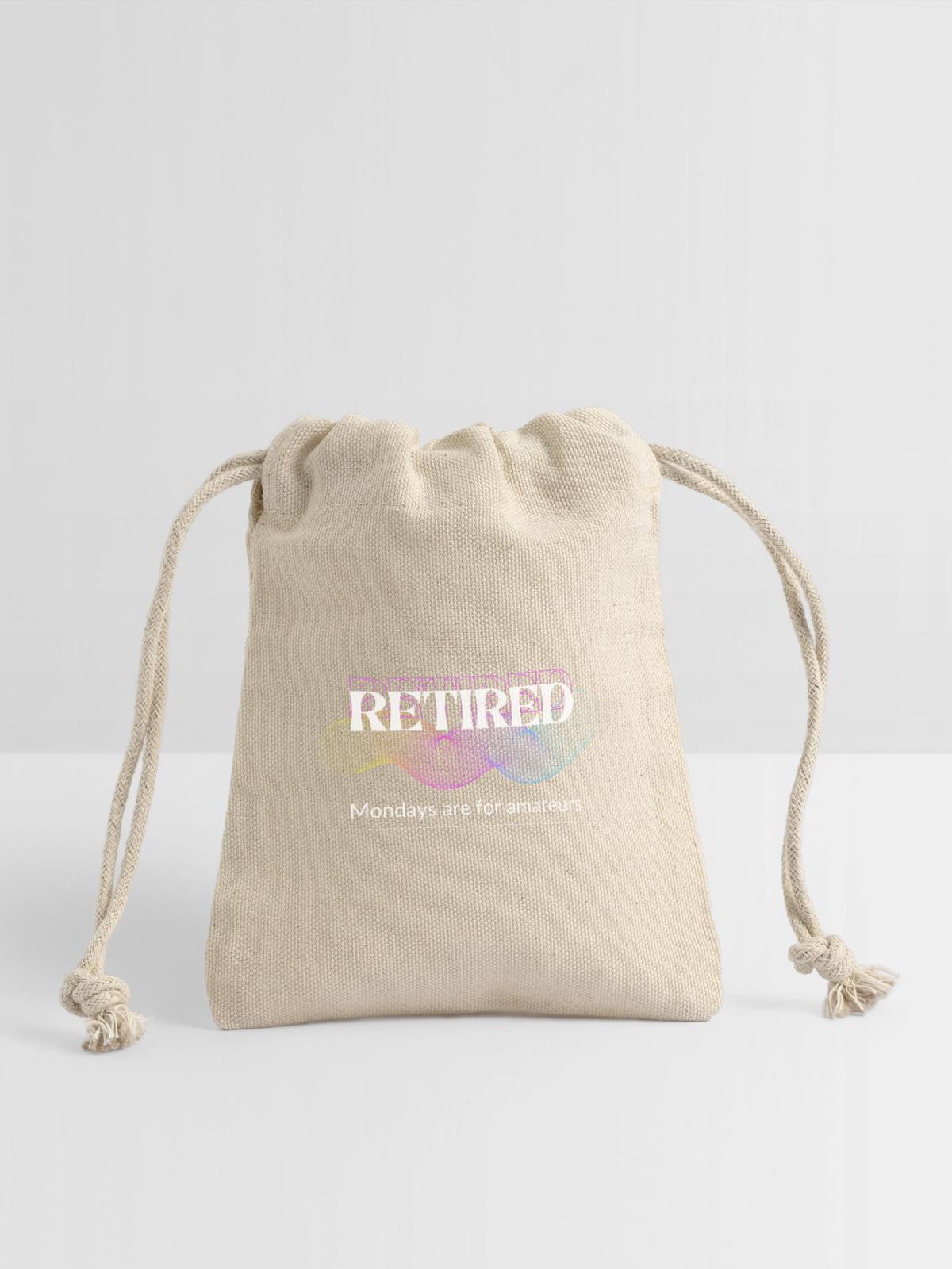 Unique Retirement Gift - Reusable Gift Bag - Natural - Front