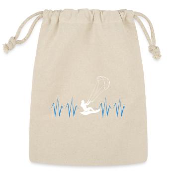 Kitesurfing Water Sports Kitesurfer - Reusable Gift Bag - Natural - Front