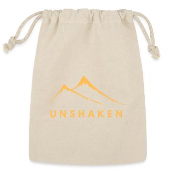 Golden Mountain Peak Minimalist Nature Art - Reusable Gift Bag - Natural - Front
