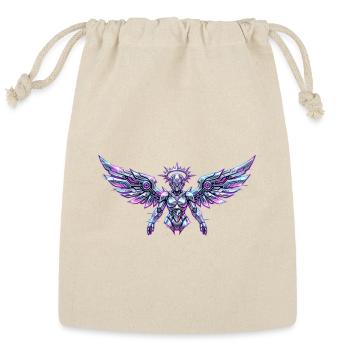 Neon Angelic Mech Wings - Reusable Gift Bag - Natural - Front