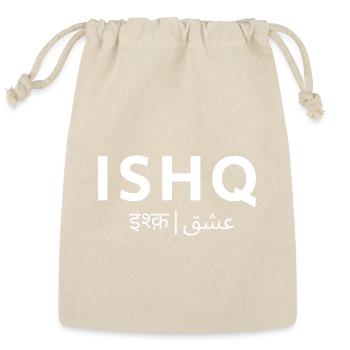 Ishq Love Urdu Minimalist Design | Faith Inspired - Reusable Gift Bag - Natural - Front