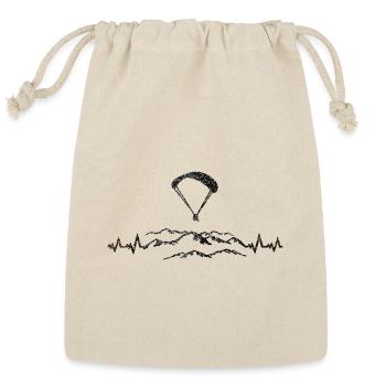 Glitter Kite Above rugged Waves - Reusable Gift Bag - Natural - Front