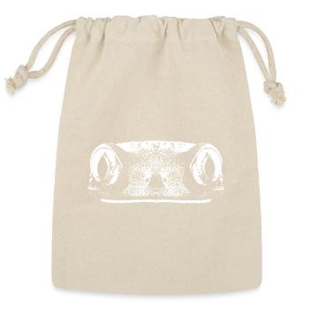 Frog Face - Reusable Gift Bag - Natural - Front