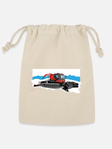 Snow groomer at work in the snow - Reusable Gift Bag - Natural
