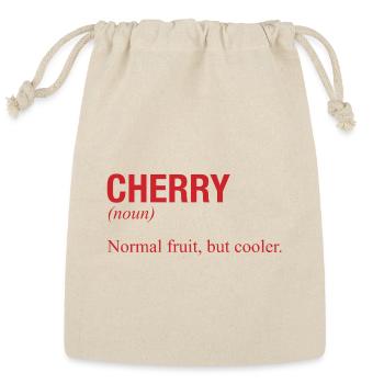 CHERRY - Reusable Gift Bag - Natural - Front