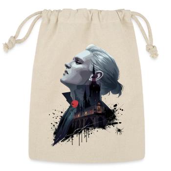 Astarion Vampire Double Exposure Gothic Art Design - Reusable Gift Bag - Natural - Front