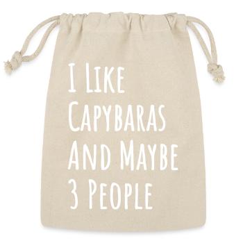 Capybara Quote: I Like Capybaras - Reusable Gift Bag - Natural - Front