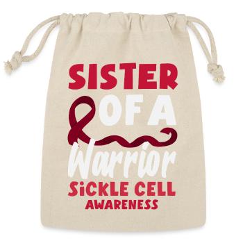 Sickle Cell Awareness Warrior Supporter Survivor - Reusable Gift Bag - Natural - Front
