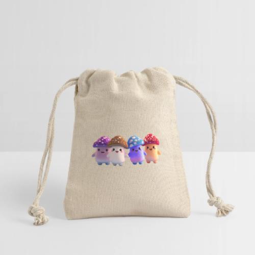 Colorful Cartoon Mushroom Quartet - Reusable Gift Bag