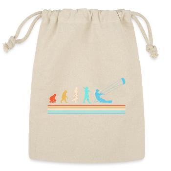 Kitesurfing Water Sports Kitesurfer - Reusable Gift Bag - Natural - Front