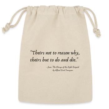 A Quote by Alfred Lord Tennyson - Reusable Gift Bag - Natural - Front