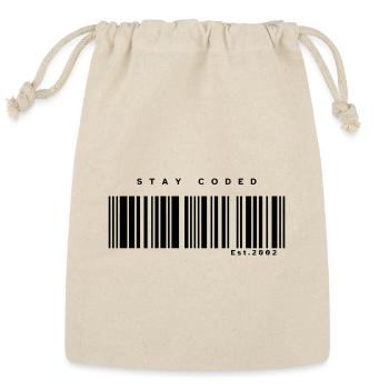 Stay Coded  - Reusable Gift Bag - Natural - Front