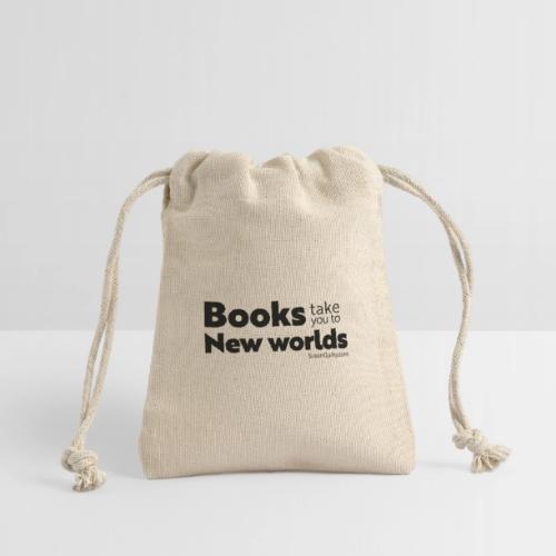 Books Take You to New Worlds (black text) - Reusable Gift Bag