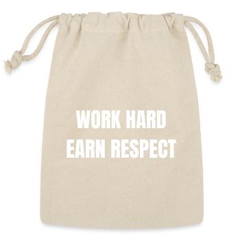 Work Hard Earn Respect | Blue Collar Tee - Reusable Gift Bag - Natural - Front