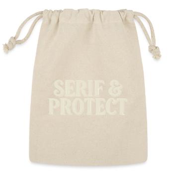 Serif & Protect: Classic Guard - Reusable Gift Bag - Natural - Front