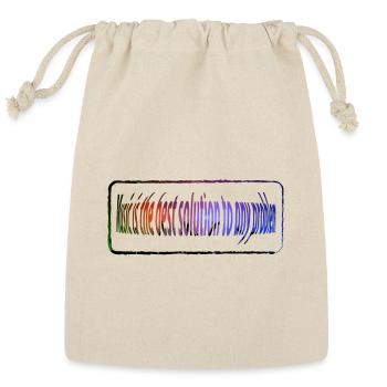 Rainbow Gradient Curve Typography - Reusable Gift Bag - Natural - Front
