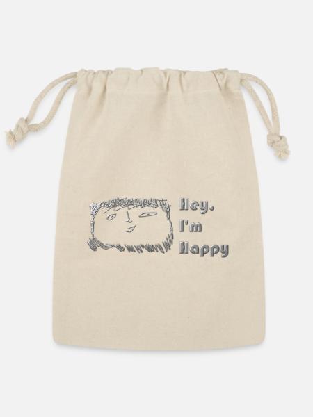I'm Happy - Reusable Gift Bag - Natural