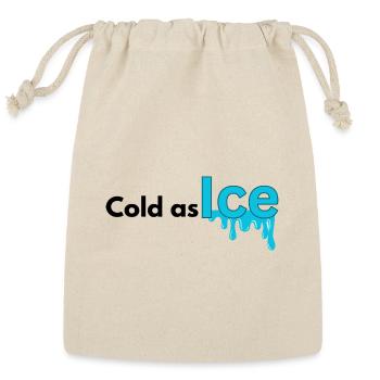 Cold_as_ice typography design  - Reusable Gift Bag - Natural - Front