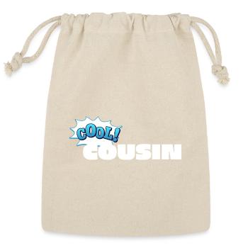 The Cool Cousin - Fun Typography Design - Reusable Gift Bag - Natural - Front