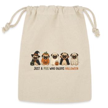 Halloween Pug Crew - Reusable Gift Bag - Natural - Front