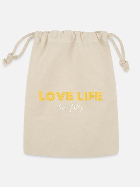 Love life - Reusable Gift Bag - Natural