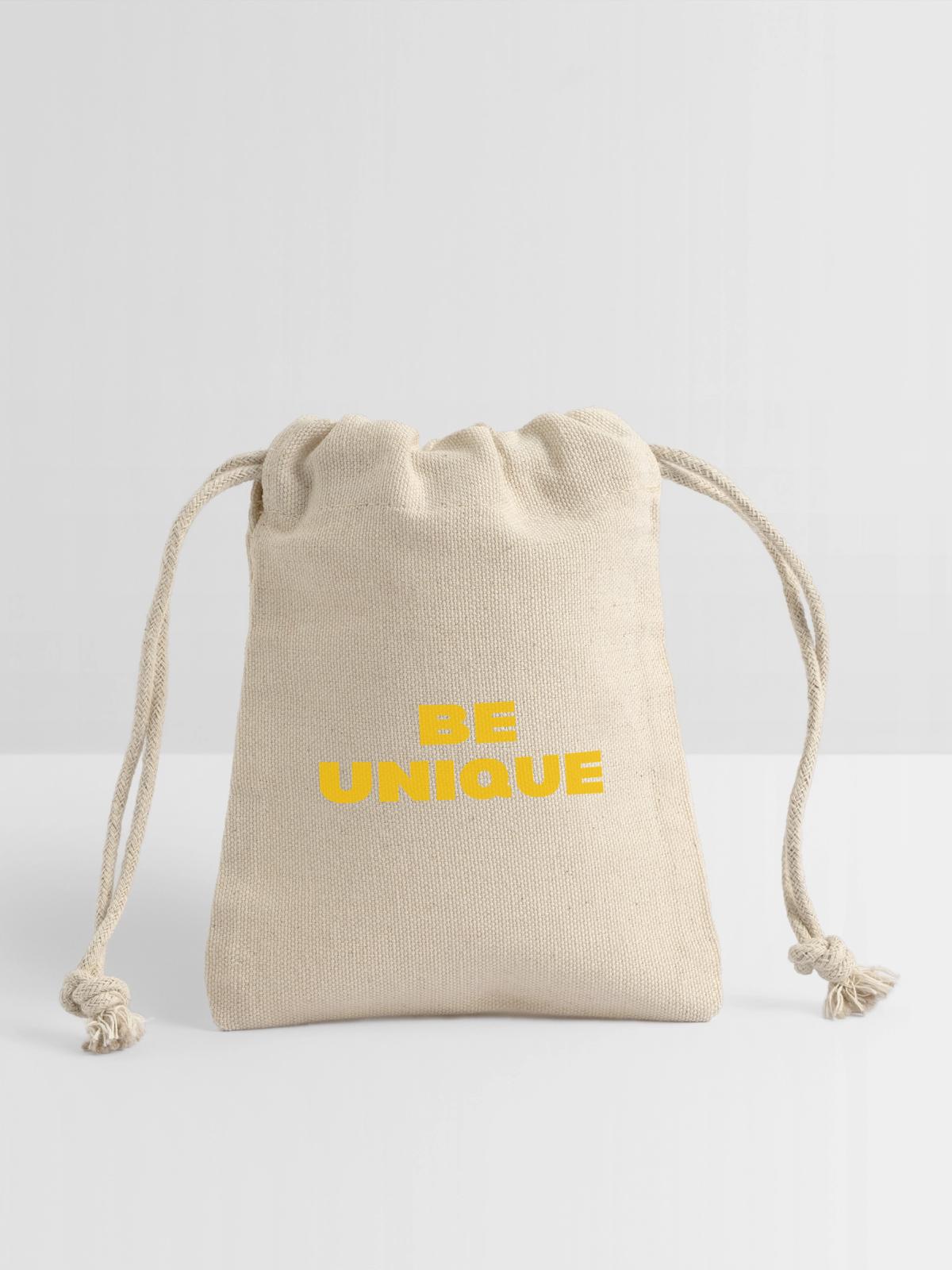 Be unique - Reusable Gift Bag - Natural - Front