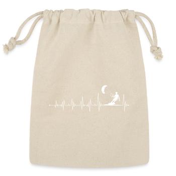 Paraglider Heartbeat Line - Reusable Gift Bag - Natural - Front