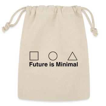 Future is Minimal Geometric minimalist t-shirts T- - Reusable Gift Bag - Natural - Front