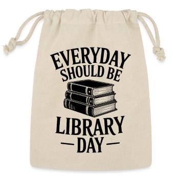 Everyday Should Be Library Day - Reusable Gift Bag - Natural - Front