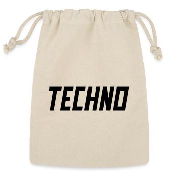 TECHNO Music Rave - Reusable Gift Bag - Natural - Front