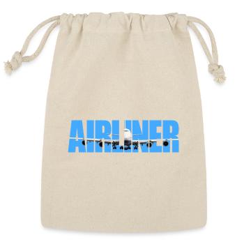 Airliner Jumbo-Jet - Reusable Gift Bag - Natural - Front