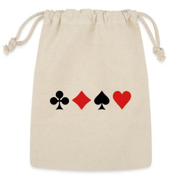 Playing Card Suits - Reusable Gift Bag - Natural - Front