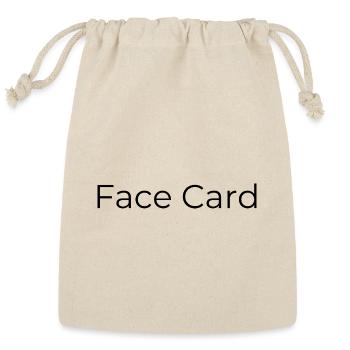 Face Card - Reusable Gift Bag - Natural - Front