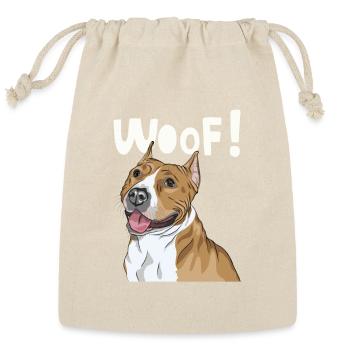 woof dog - Reusable Gift Bag - Natural - Front