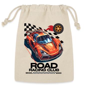Speed Racer Sport Car Illustration - Reusable Gift Bag - Natural - Front