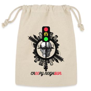 "Creepy Neighbor | Aesthetic Haunted Buildings  - Reusable Gift Bag - Natural - Front