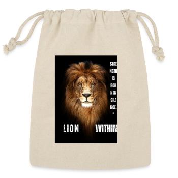 Lion Within Strength - Reusable Gift Bag - Natural - Front