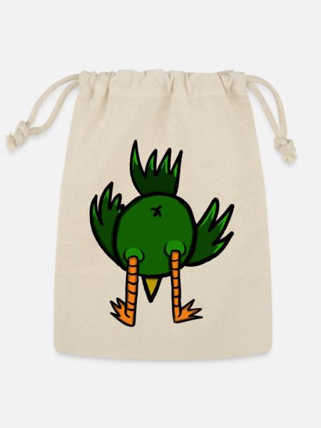 Bird behind - Reusable Gift Bag - Natural