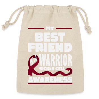 Sickle Cell Awareness Warrior Supporter Survivor - Reusable Gift Bag - Natural - Front