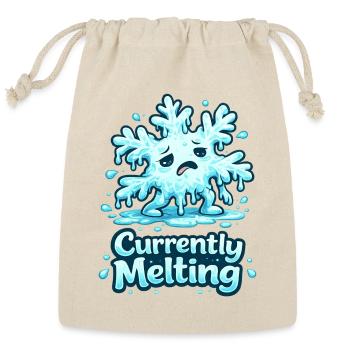 Currently Melting Snowflake - Reusable Gift Bag - Natural - Front