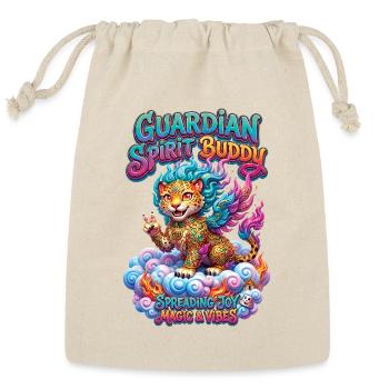 PyroLeopard: Cosmic Guardian of Joy - Reusable Gift Bag - Natural - Front