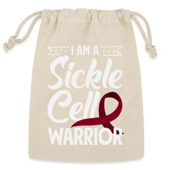 Sickle Cell Awareness Warrior Supporter Survivor - Reusable Gift Bag - Natural - Front
