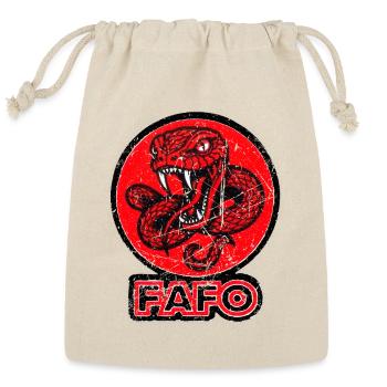 FAFO snake red rattlesnake crew rattler reptile - Reusable Gift Bag - Natural - Front