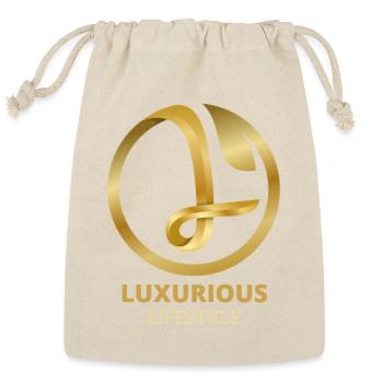 LUXURIOUS LIFESTYLE UNIQUE Design - Reusable Gift Bag - Natural - Front